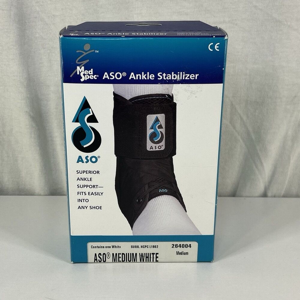 Med Spec  ASO® Speed Lacer Ankle Stabilizer ( Medium) White New